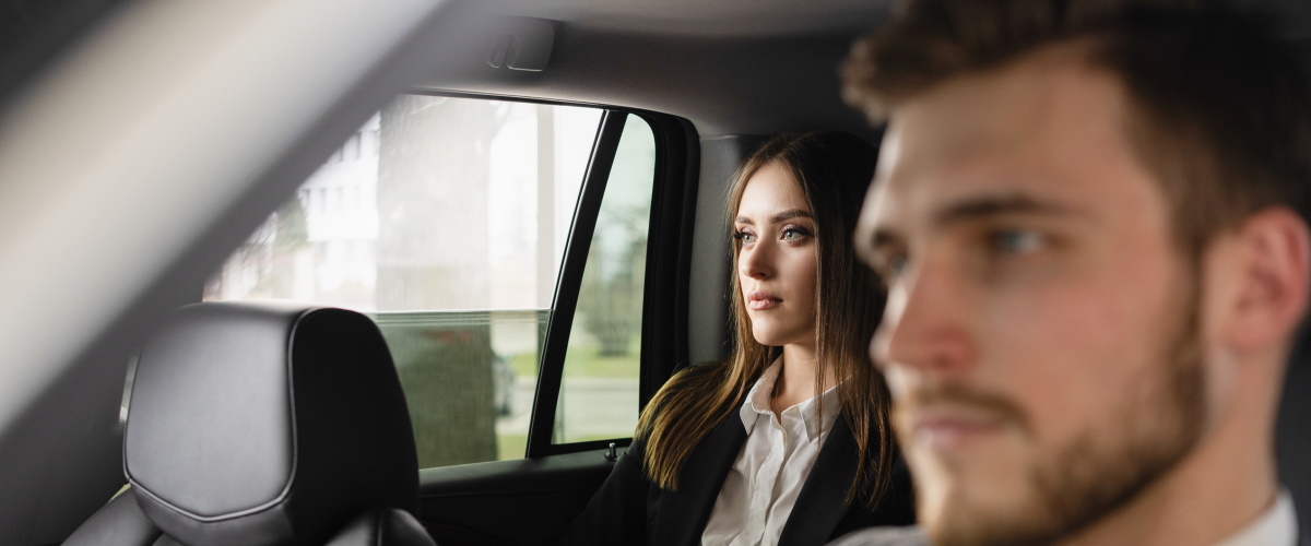 Women in an executive car